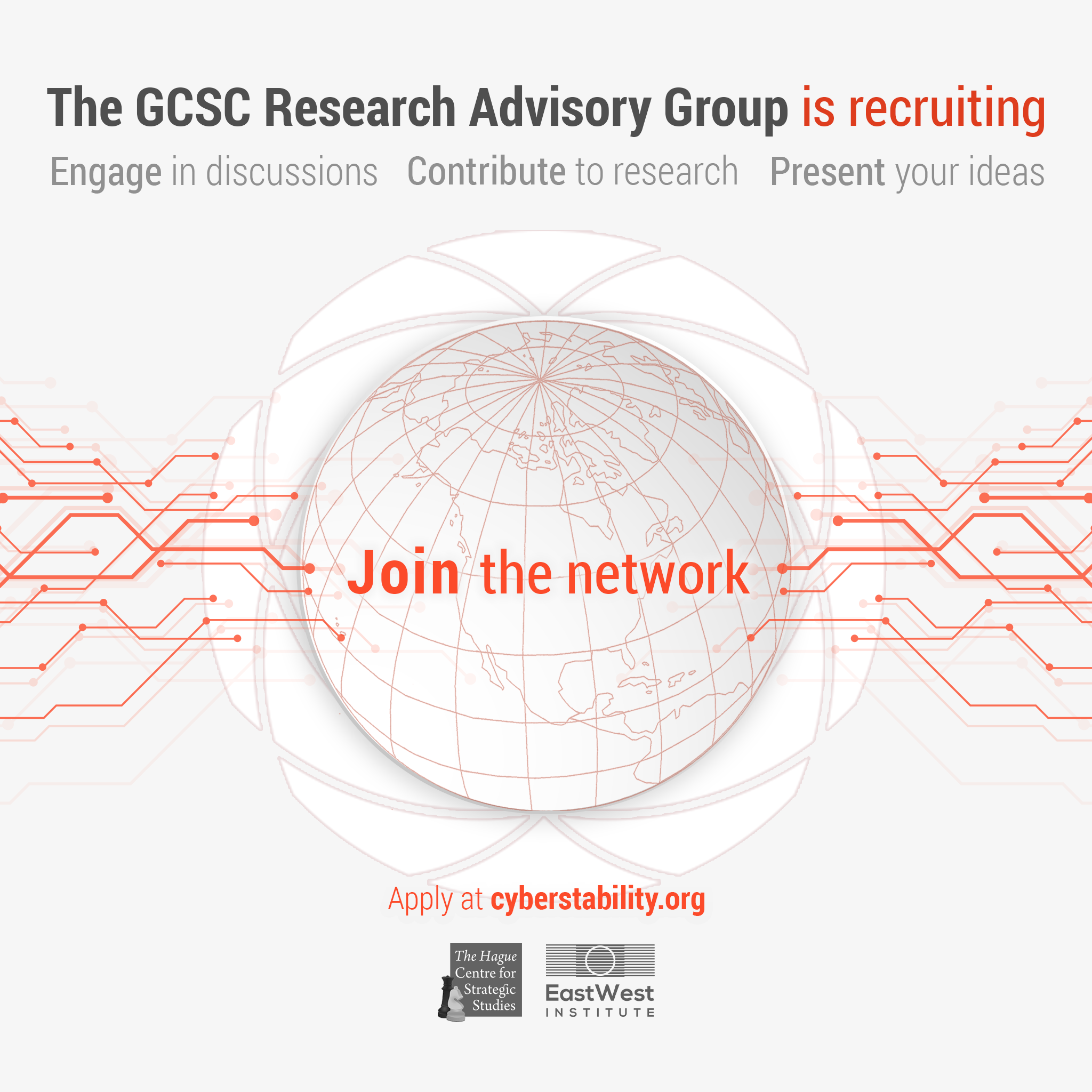 The GCSC Research Advisory Group is recruiting2